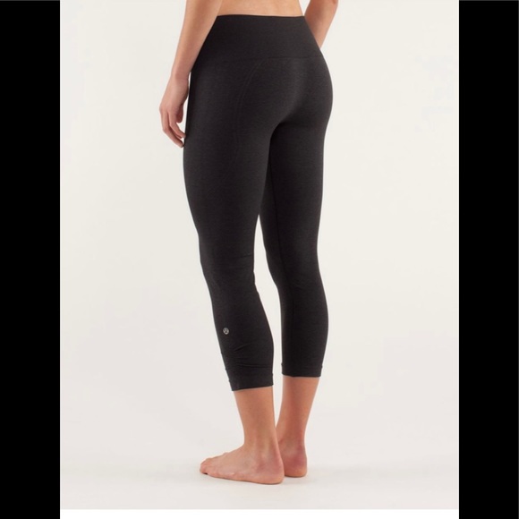 lululemon athletica Pants - Lululemon Ebb And Flow Crop II Deep Coal